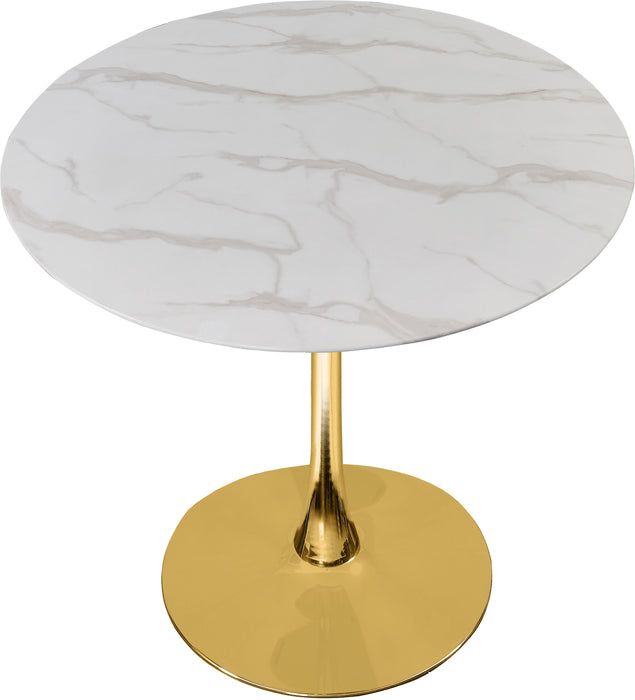 Tulip Gold Dining Table (3 Boxes) - Bargain Furniture (Detroit, MI)