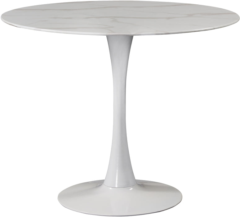 Tulip White Dining Table (3 Boxes) - Bargain Furniture (Detroit, MI)
