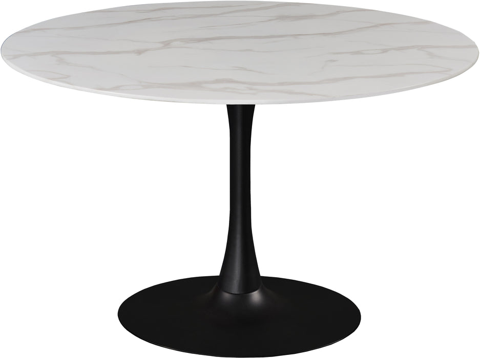 Tulip Matte Black Dining Table - Bargain Furniture (Detroit, MI)