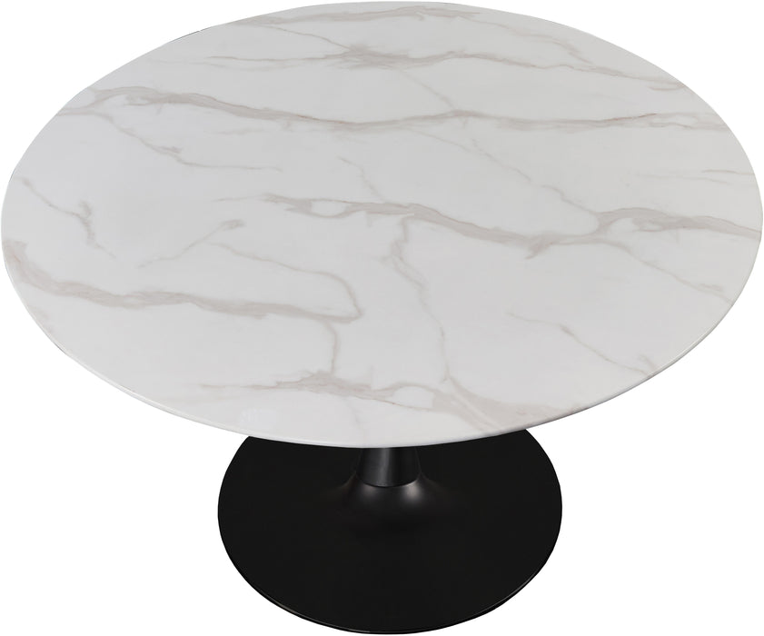 Tulip Matte Black Dining Table - Bargain Furniture (Detroit, MI)