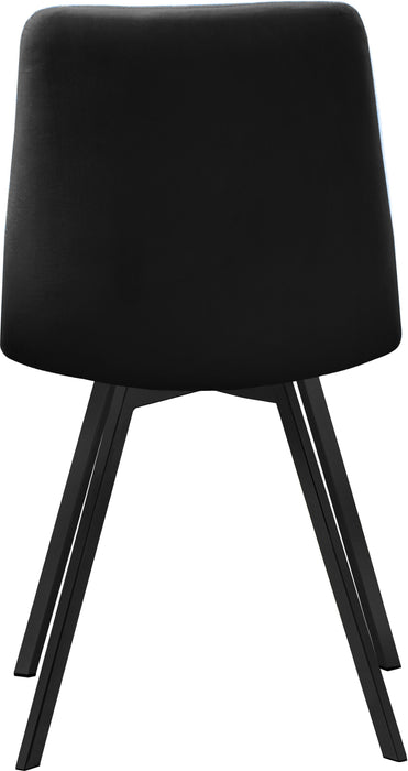 Annie Black Velvet Dining Chair - Bargain Furniture (Detroit, MI)
