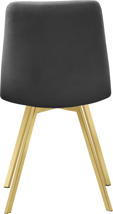 Annie Grey Velvet Dining Chair - Bargain Furniture (Detroit, MI)