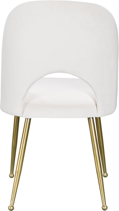 Logan Cream Velvet Dining Chair - Bargain Furniture (Detroit, MI)