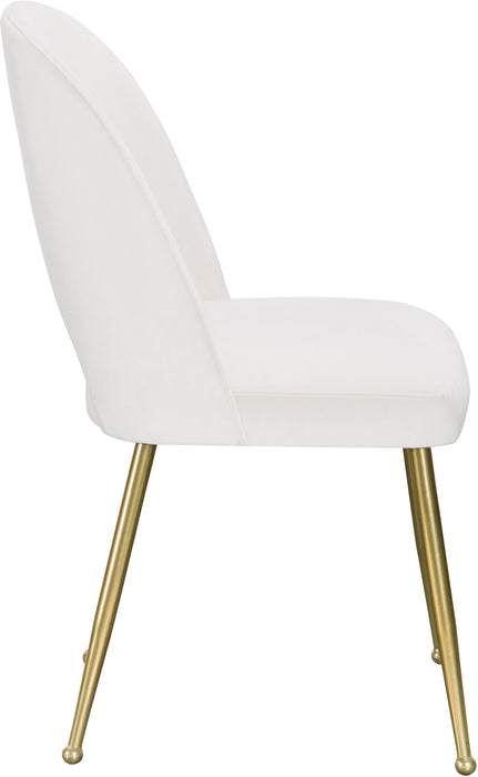 Logan Cream Velvet Dining Chair - Bargain Furniture (Detroit, MI)