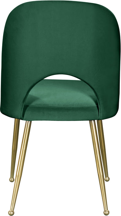 Logan Green Velvet Dining Chair - Bargain Furniture (Detroit, MI)