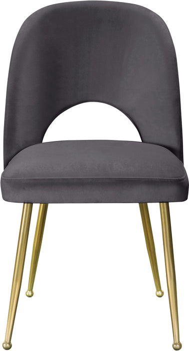 Logan Grey Velvet Dining Chair - Bargain Furniture (Detroit, MI)