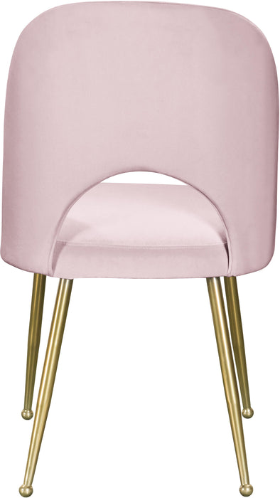 Logan Pink Velvet Dining Chair - Bargain Furniture (Detroit, MI)