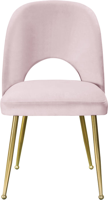 Logan Pink Velvet Dining Chair - Bargain Furniture (Detroit, MI)
