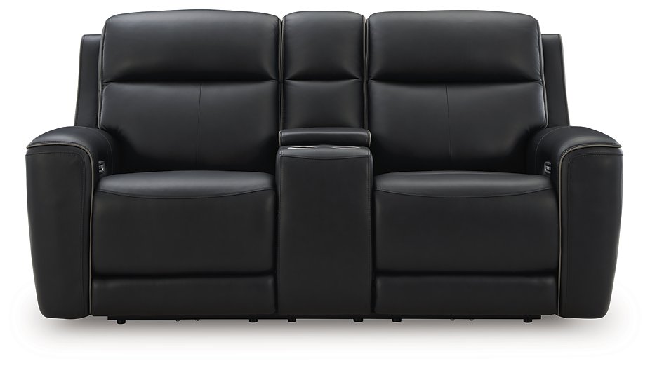 5Z-Relaxation Power Reclining Loveseat with Console - Bargain Furniture (Detroit, MI)