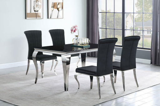 Carone 5 Pc Dining Sets Black - Bargain Furniture (Detroit, MI)
