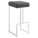 Gervase Square Bar Stool Grey and Chrome image