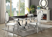 Antoine Rectangular Glass Top Dining Set Chrome - Bargain Furniture (Detroit, MI)