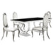 Antoine Rectangular Glass Top Dining Set Chrome - Bargain Furniture (Detroit, MI)