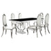 Antoine Rectangular Glass Top Dining Set Chrome - Bargain Furniture (Detroit, MI)