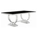 Antoine Rectangular Glass Top Dining Set Chrome - Bargain Furniture (Detroit, MI)