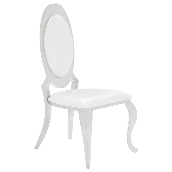 Antoine Rectangular Glass Top Dining Set Chrome - Bargain Furniture (Detroit, MI)