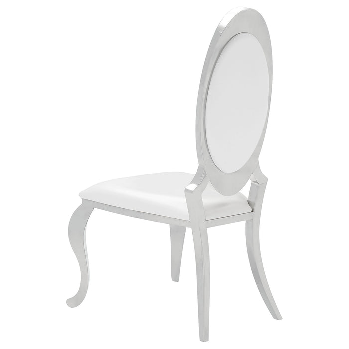 Antoine Rectangular Glass Top Dining Set Chrome - Bargain Furniture (Detroit, MI)
