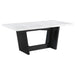 Sherry Rectangular Marble Top Dining Table set - Bargain Furniture (Detroit, MI)