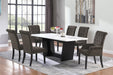 Sherry Rectangular Marble Top Dining Table set - Bargain Furniture (Detroit, MI)