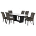 Sherry Rectangular Marble Top Dining Table set - Bargain Furniture (Detroit, MI)