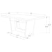 Sherry Rectangular Marble Top Dining Table set - Bargain Furniture (Detroit, MI)