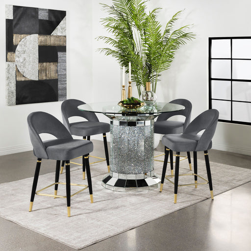 Ellie 5 Pc Counter Height Dining Sets Gray - Bargain Furniture (Detroit, MI)