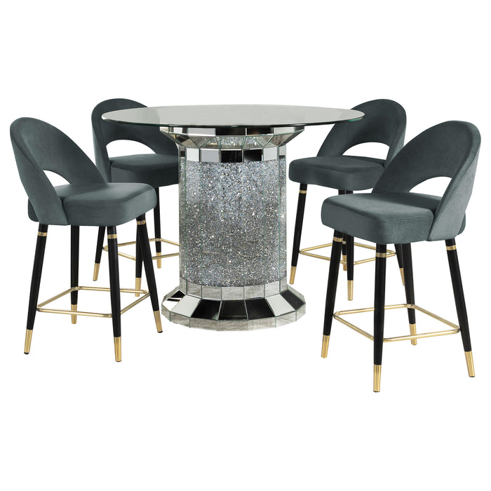 Ellie 5 Pc Counter Height Dining Sets Gray - Bargain Furniture (Detroit, MI)