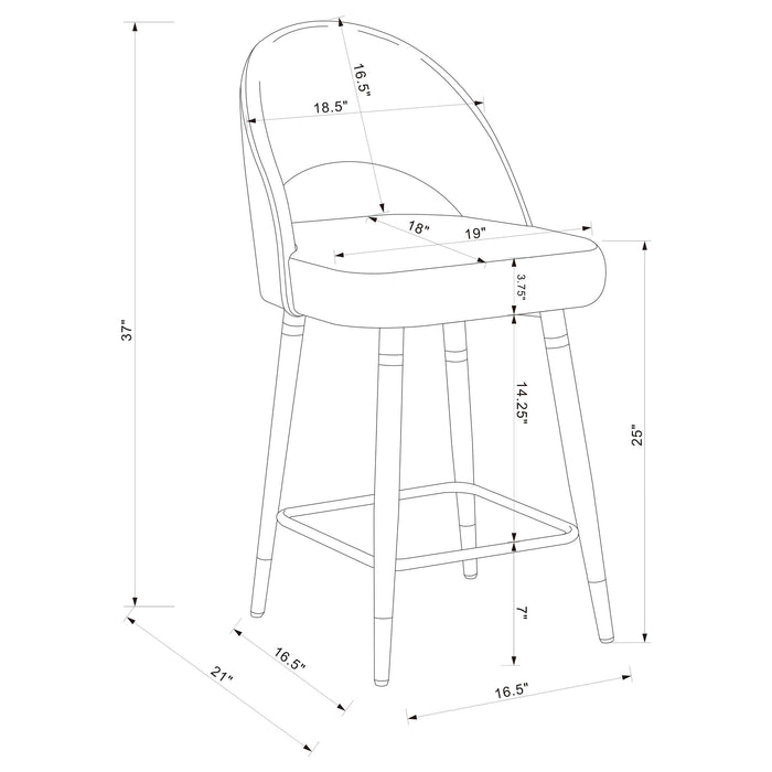 Ellie 5 Pc Counter Height Dining Sets - Bargain Furniture (Detroit, MI)