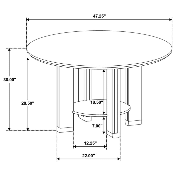Ottowa Dining Tables Round - Bargain Furniture (Detroit, MI)