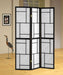 Damis 3-panel Folding Floor Screen Black and White - Bargain Furniture (Detroit, MI)