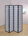 Roberto 4-panel Folding Screen Black and White - Bargain Furniture (Detroit, MI)