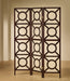 Vulcan 3-panel Geometric Folding Screen Tan and Cappuccino - Bargain Furniture (Detroit, MI)