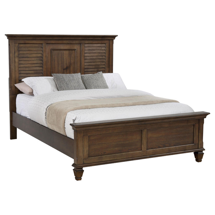 Franco Eastern King & Queen Panel Bed Antique White & Oak - Bargain Furniture (Detroit, MI)