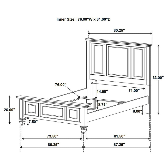Sandy Beach 4 & 5 Piece Pc Bedroom Set Cal.King & E.King - Bargain Furniture (Detroit, MI)
