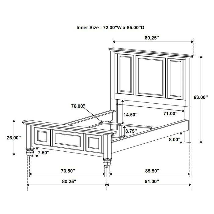 Sandy Beach 4 & 5 Piece Pc Bedroom Set Cal.King & E.King - Bargain Furniture (Detroit, MI)