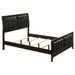 Carlton Full & Twin Upholstered Panel Bed Cappuccino and Black - Bargain Furniture (Detroit, MI)
