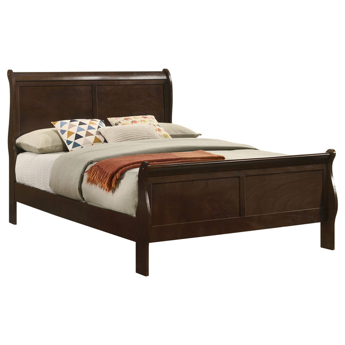 Louis Philippe Sleigh Panel Bed