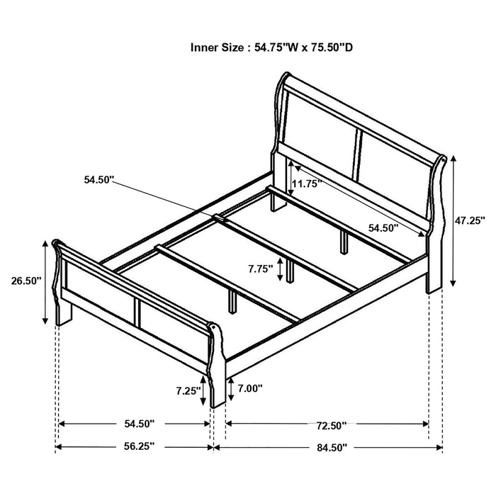 Louis Philippe Queen Beds - Bargain Furniture (Detroit, MI)