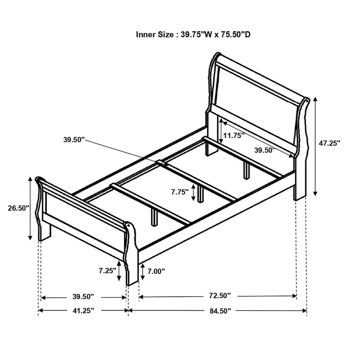 Louis Philippe Queen Beds - Bargain Furniture (Detroit, MI)