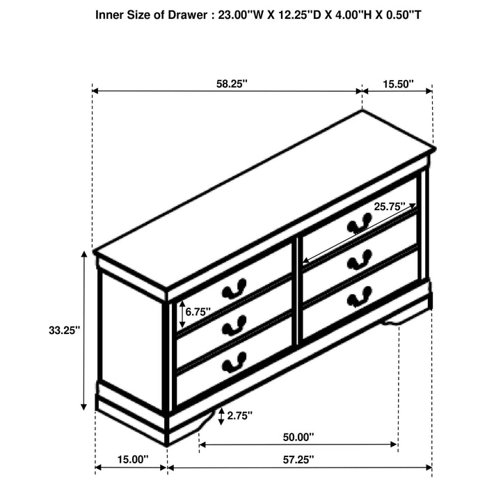 Louis Philippe 4 & 5 Piece Bedroom Sets Twin & Queen - Bargain Furniture (Detroit, MI)