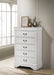 Louis Philippe 5-drawer Bedroom Chest White - Bargain Furniture (Detroit, MI)