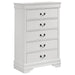 Louis Philippe 5-drawer Bedroom Chest White - Bargain Furniture (Detroit, MI)