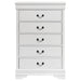 Louis Philippe 5-drawer Bedroom Chest White - Bargain Furniture (Detroit, MI)