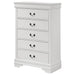 Louis Philippe 5-drawer Bedroom Chest White - Bargain Furniture (Detroit, MI)