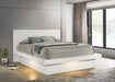 Jessica California King, E.king, & Queen Bed with Storage Headboard Cappuccino - Bargain Furniture (Detroit, MI)