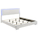 Felicity Eastern King, Queen, & Cal.King Panel Bed with LED Lighting Glossy White - Bargain Furniture (Detroit, MI)