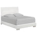 Felicity Eastern King, Queen, & Cal.King Panel Bed Glossy White - Bargain Furniture (Detroit, MI)
