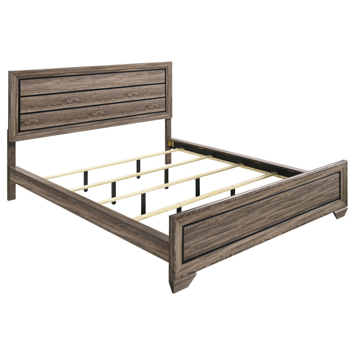 Kauffman California King, E.king, & Queen Panel Bed Washed Taupe - Bargain Furniture (Detroit, MI)