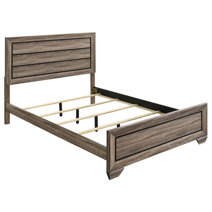 Kauffman California King, E.king, & Queen Panel Bed Washed Taupe - Bargain Furniture (Detroit, MI)