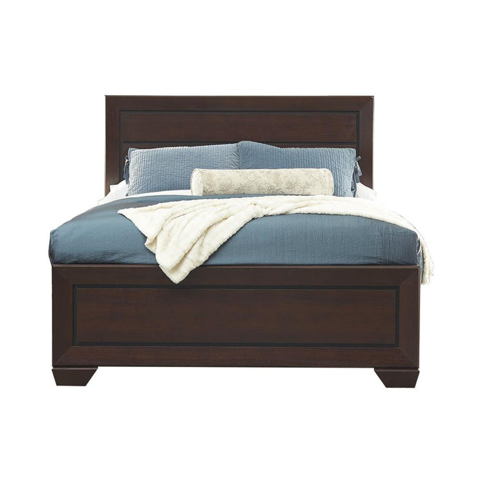 Kauffman California King, Eastren King, & Queen Panel Bed Dark Cocoa - Bargain Furniture (Detroit, MI)